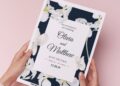 (Easily Edit PDF Invitation) Pristine Ivory White Daffodil Wedding Invitation J