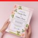 (Easily Edit PDF Invitation) Watercolor Blush Roses Wedding Invitation