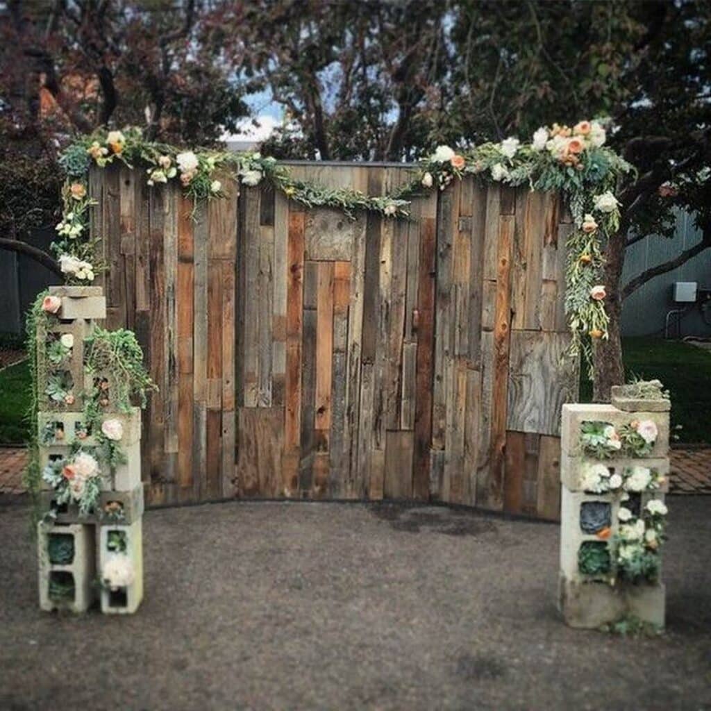 Rustic Bohemian Floral Arch Wedding Backdrop Ideas