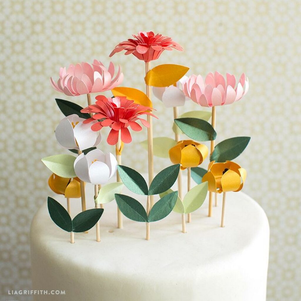 beautiful sunflower Floral cake topper