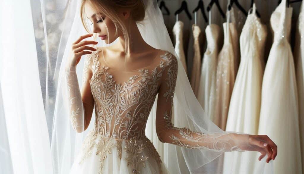 Floral lace Bridal Wedding Dress