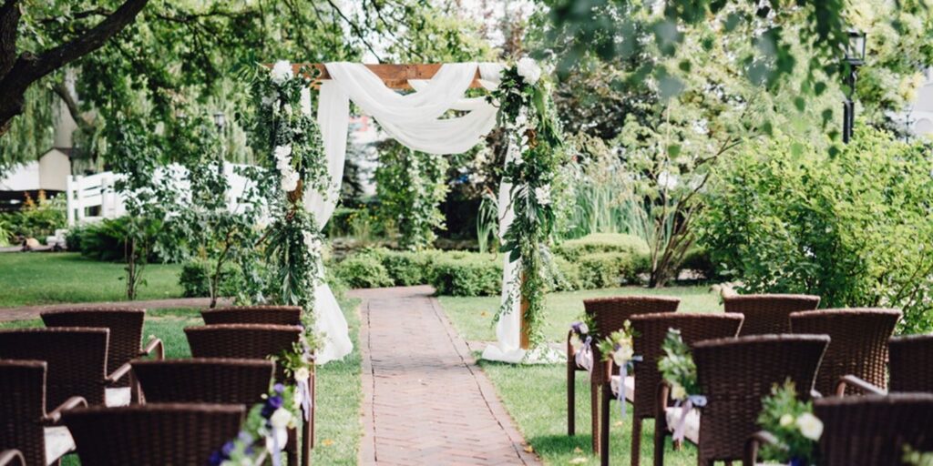 Garden Wedding Setup