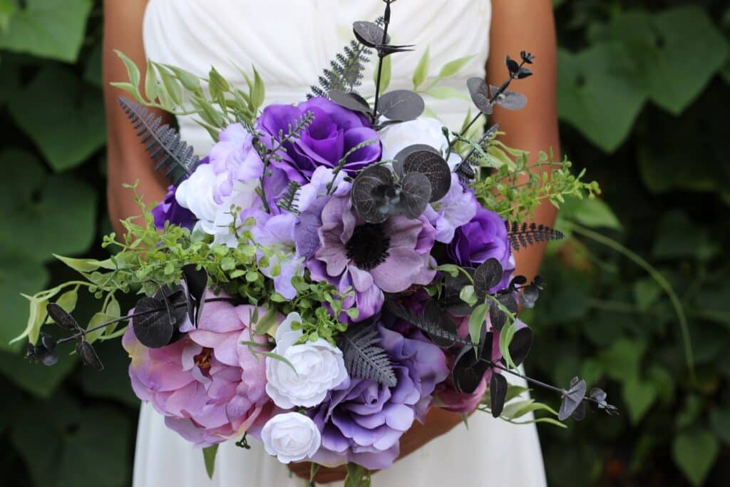 Purple Black Anemone Bouquet