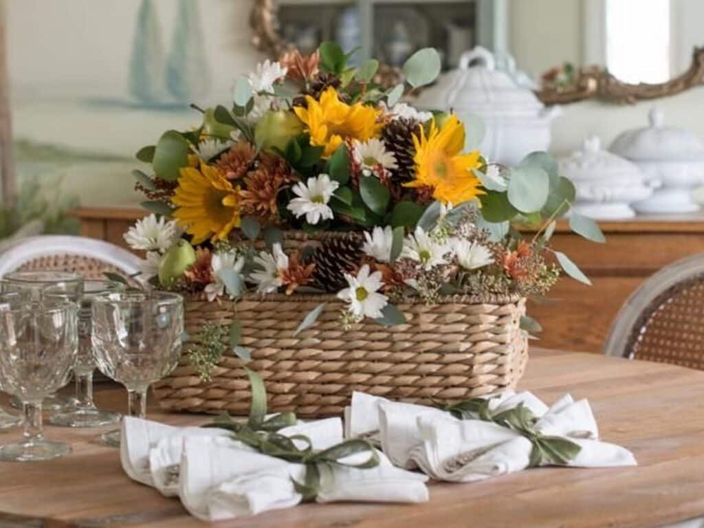 Basket Flower Centerpiece