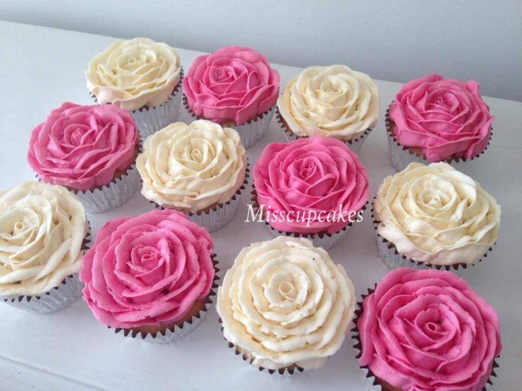 Rose Flower Cupcakes