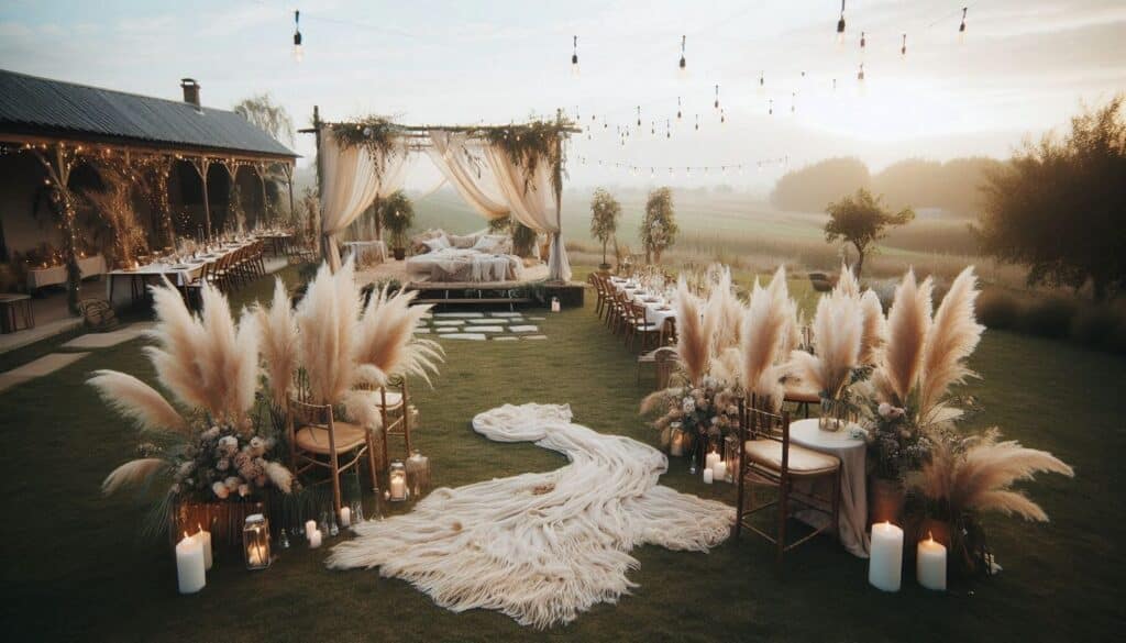 Bohemian Pampas Decor