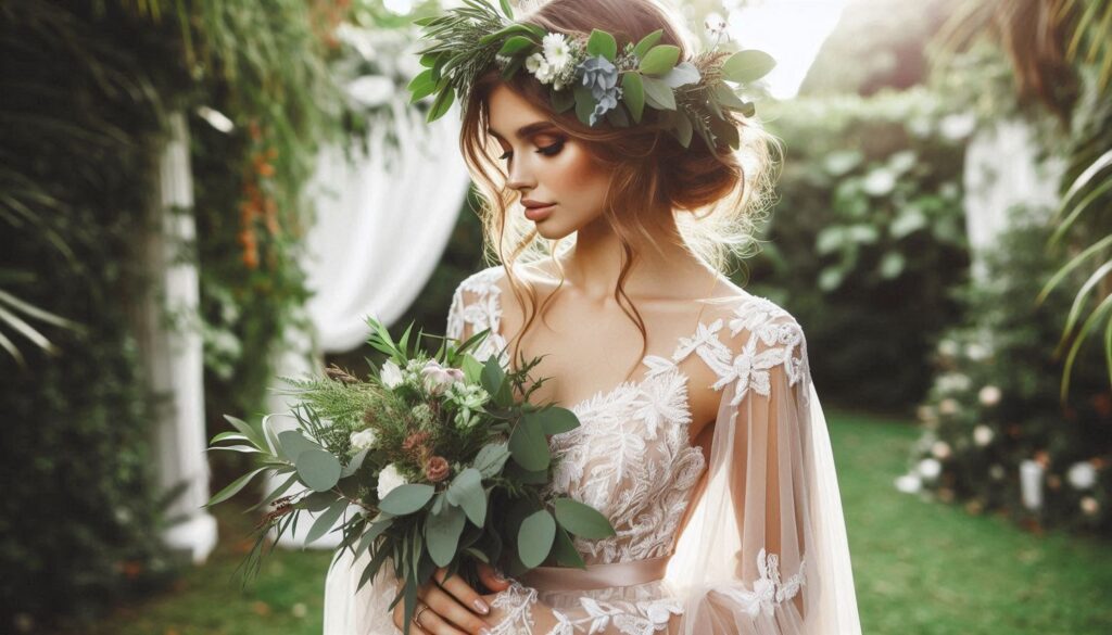 Garden Inspired Bridal Attire