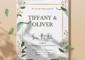 (Easily Edit PDF Invitation) Antique Rustic Floral Wedding Invitation