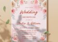 (Easily Edit PDF Invitation) Spring Blossom Wedding Invitation