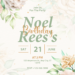 White Roses and Eucalyptus Leaves Birthday Invitations