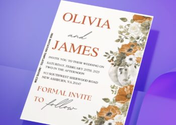 (Easily Edit PDF Invitation) Enchanted Spring Wedding Invitation