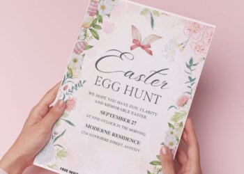 (Easily Edit PDF Invitation) Gorgeous Egg Hunt Birthday Invitation