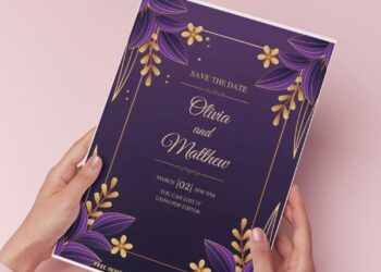 (Easily Edit PDF Invitation) Elegant Gold Greenery Wedding Invitation