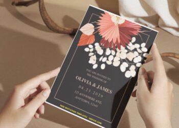 (Easily Edit PDF Invitation) Floral Chic Wedding Invitation