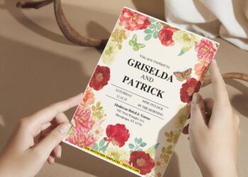 (Easily Edit PDF Invitation) Spring Garden Wedding Invitation