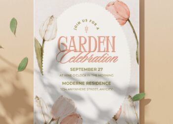 (Easily Edit PDF Invitation) Gorgeous Garden Celebration Invitation