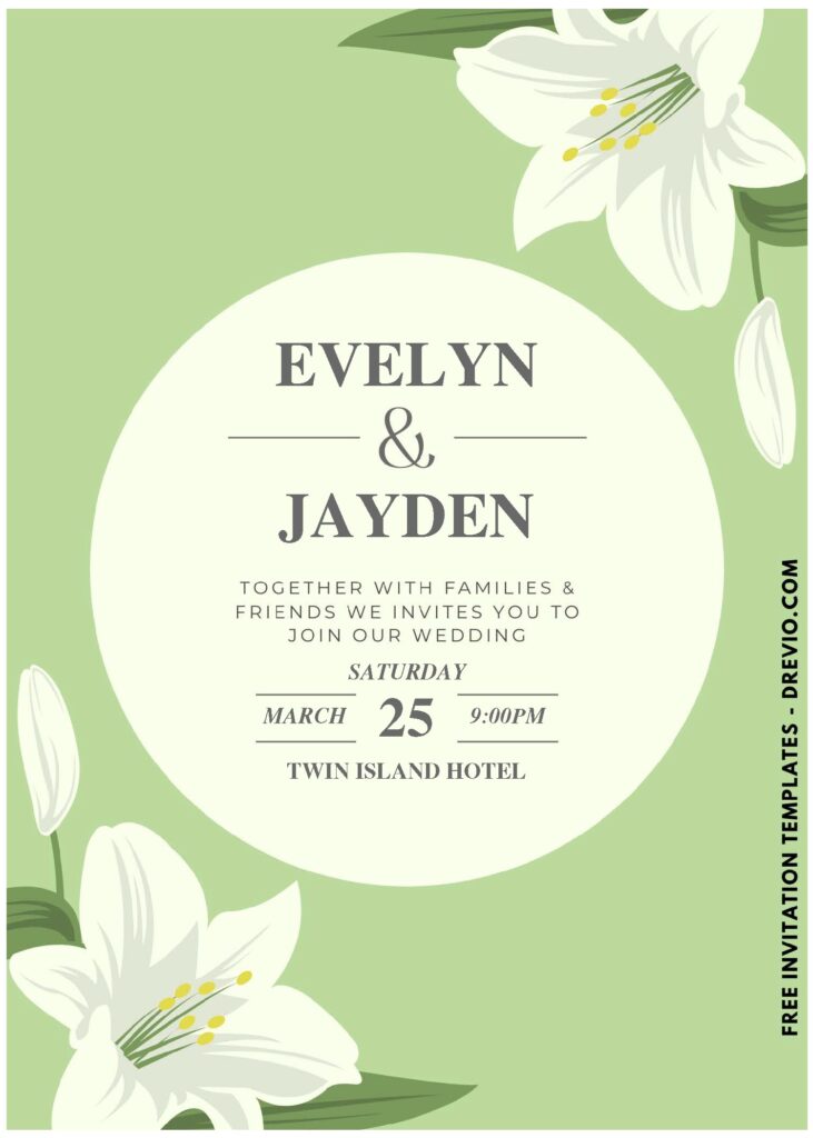 (Easily Edit PDF Invitation) Botanical Elegance Wedding Invitation h