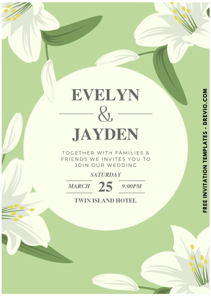(Easily Edit PDF Invitation) Botanical Elegance Wedding Invitation f