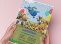 (Free PDF Invitation) Fun Super Wings Birthday Invitation