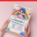 (Free PDF Invitation) True And Rainbow Kingdom Birthday Invitation