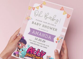 (Free PDF Invitation) Cutesy Abby The Hatcher Birthday Invitation