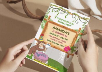 (Free PDF Invitation) Roaring Fun Curious George Birthday Invitation