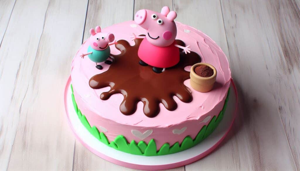 Peppa Pig Muddy puddle cake