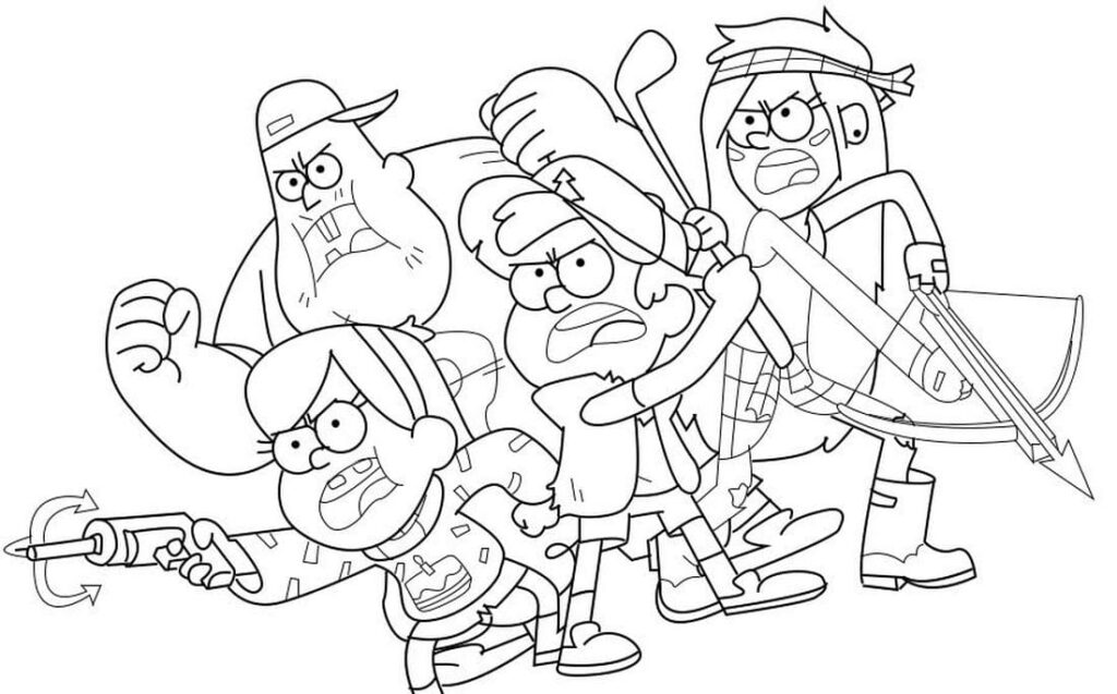 Gravity Falls Coloring Pages Templates