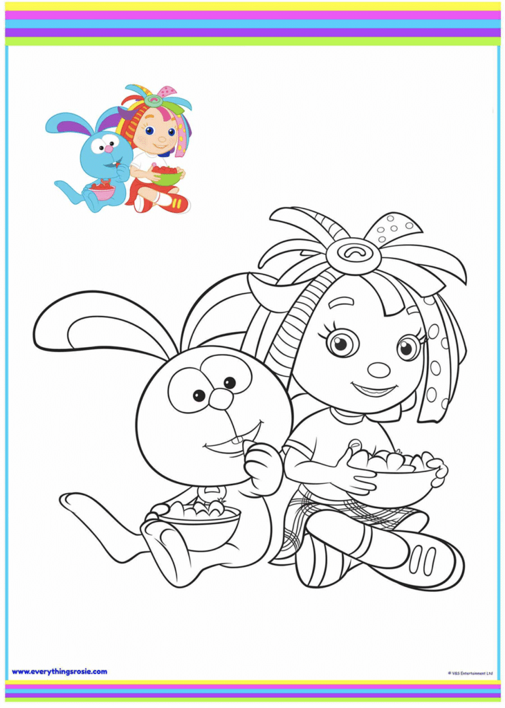 Everything's Rosie and Bunny Coloring Pages Templates