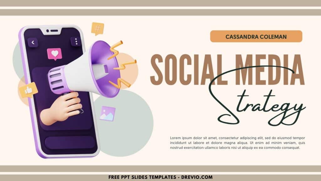 Invitation Template of (Free Canva Template) Creative Social Media Planner PPT Slides Templates 1