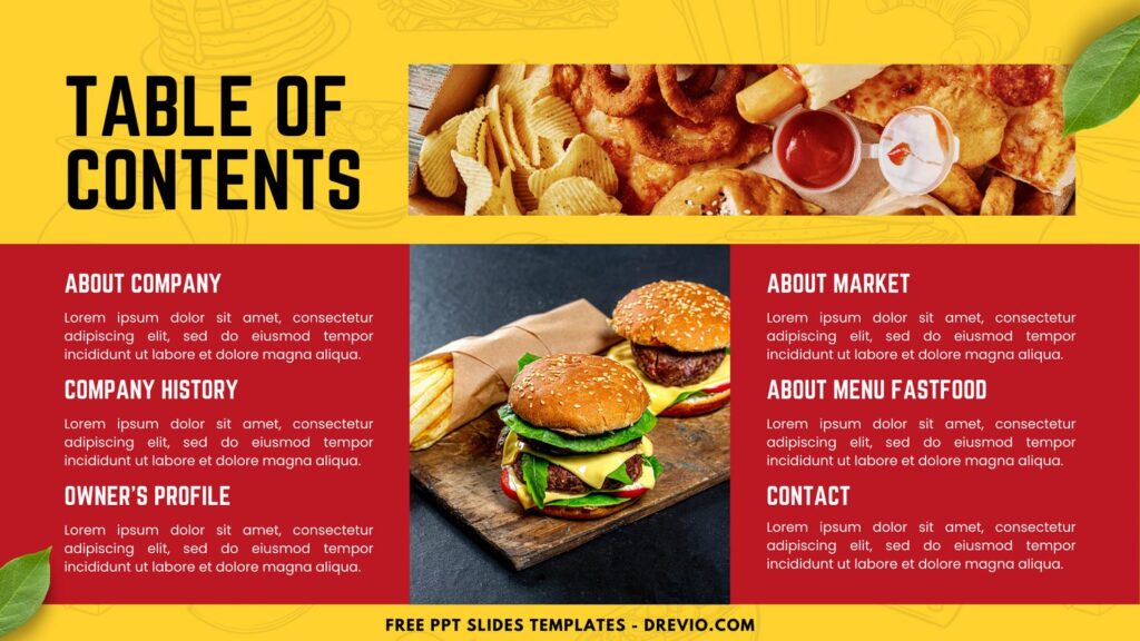 Invitation Template of (Free Canva Template) Vibrant Fast Food PPT Slides Templates 10