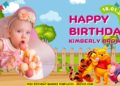 (Free Canva Template) Whimsical Winnie The Pooh Birthday Banner Templates