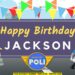 (Free Canva Template) Awesome Robocar Poli Birthday Backdrop Templates