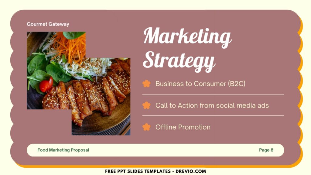 Invitation Template of (Free Canva Template) Captivating Food Business PPT Slides Templates 8