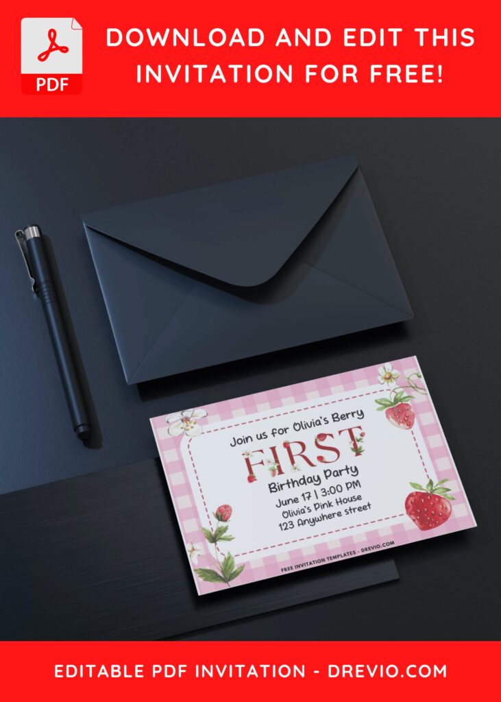 Strawberry Invitation