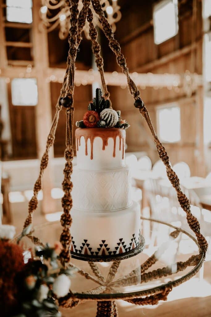 Wedding Cake Hanging on a tray