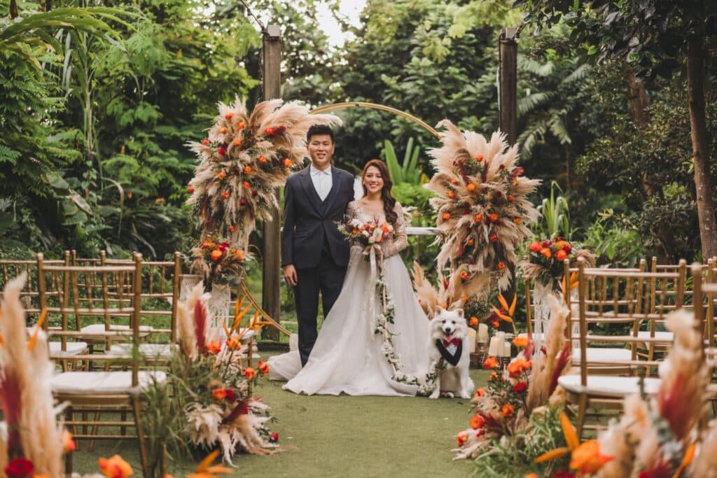 Bride And Groom with Bohemian theme
