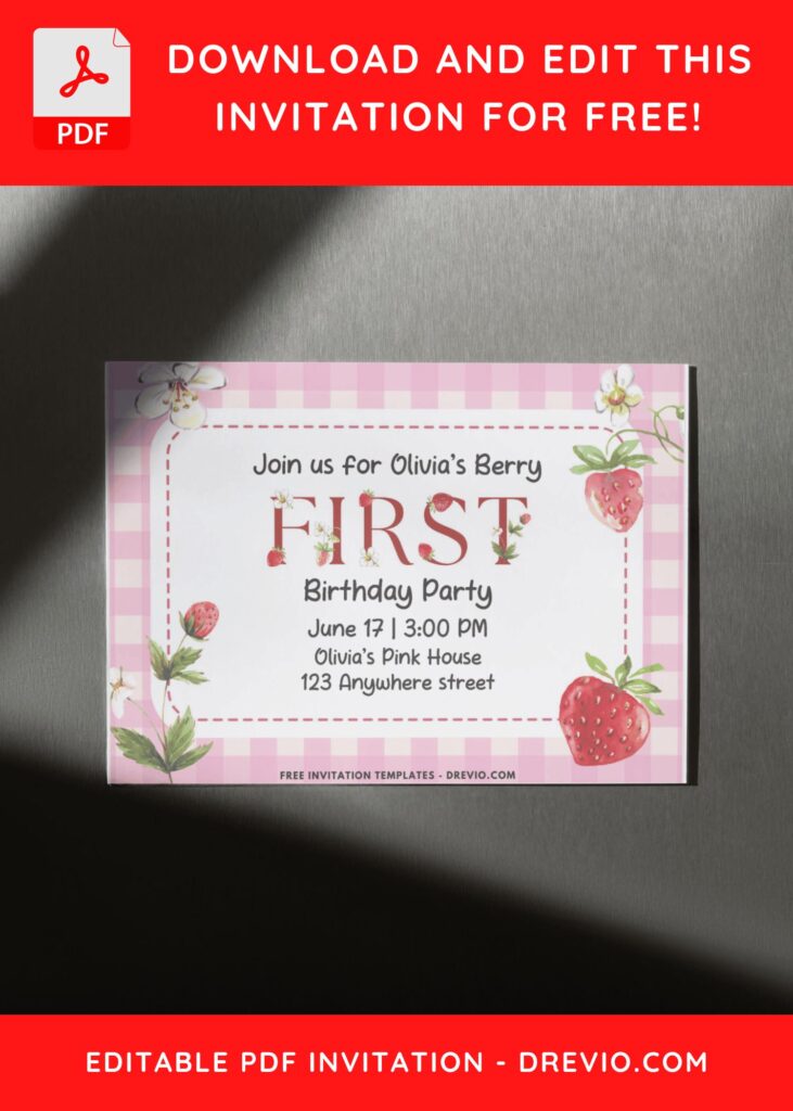 First Birthday Invitation Templates