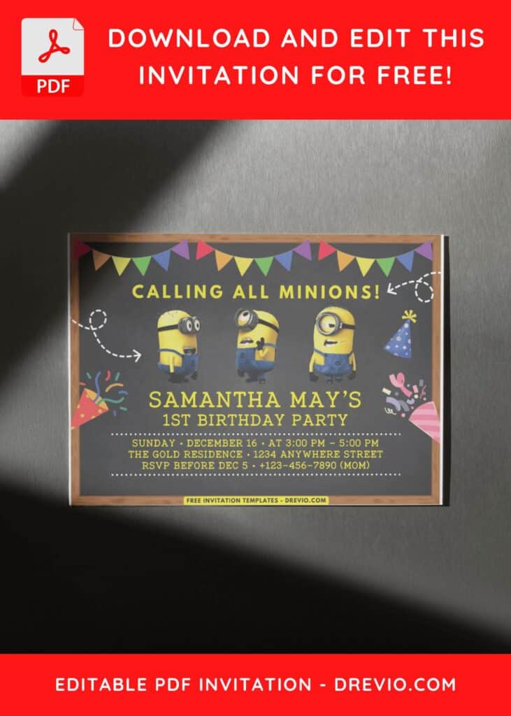 Minion Kids Invitation