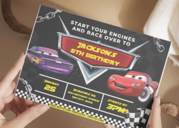 (Free PDF Invitation) Awesome Disney Cars Birthday Invitation