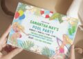 (Free PDF Invitation) Summer Barbie Pool Party Invitation