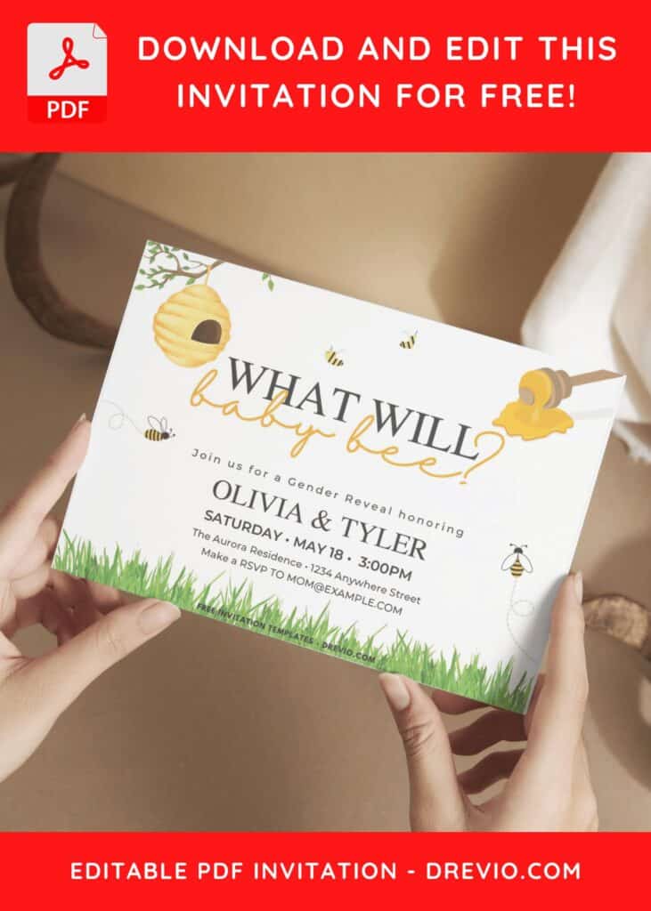 What Will Baby Bee Invitation