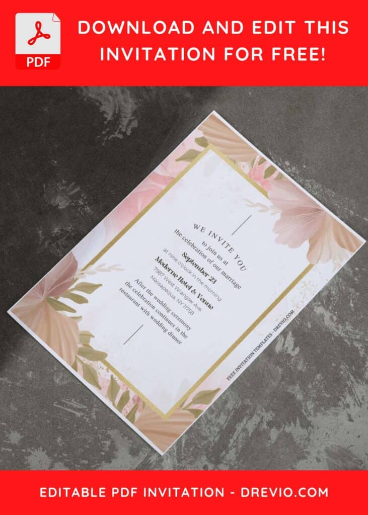 Aesthetic Greenery And Peony Invitation