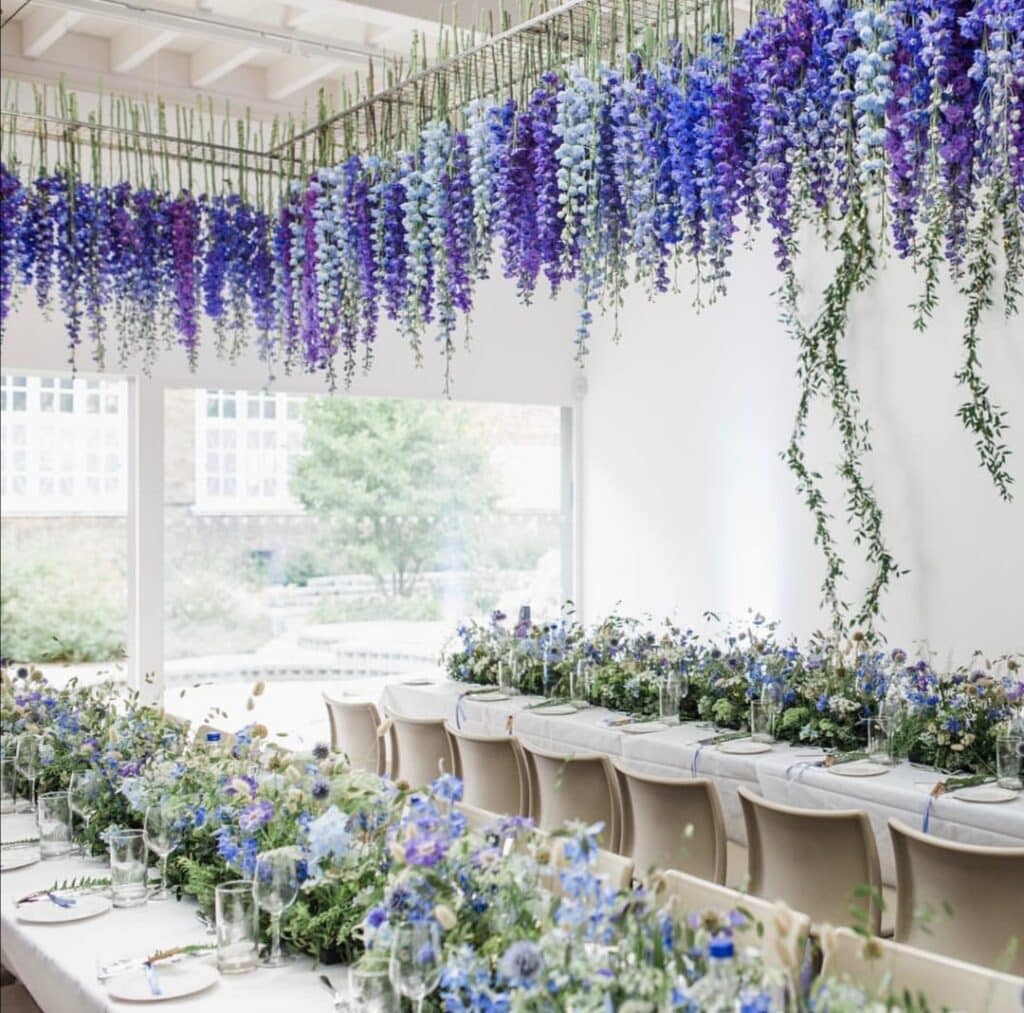 Purple and Blue - Wedding Venue Decor