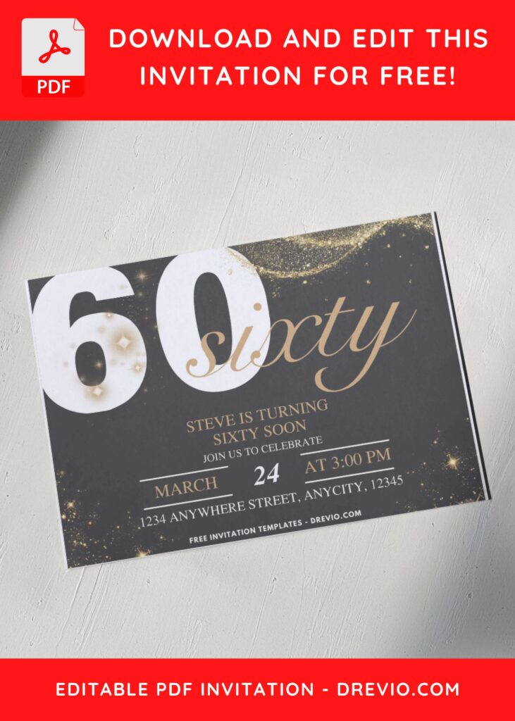 Sixty Birthday Invitation