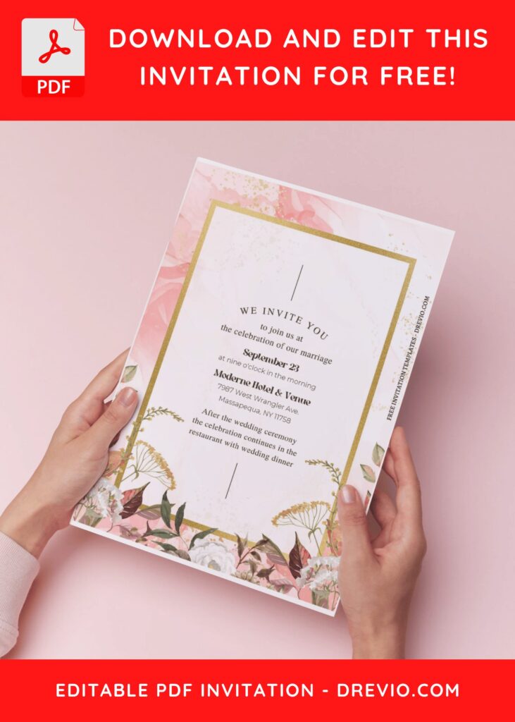 Peony Garden Wedding Invitation