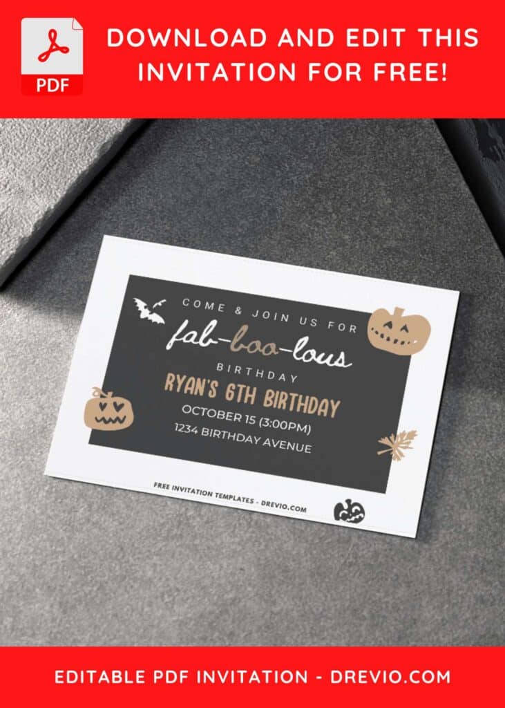 Spooky halloween invitation