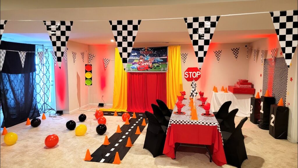 Example of making race track for party games