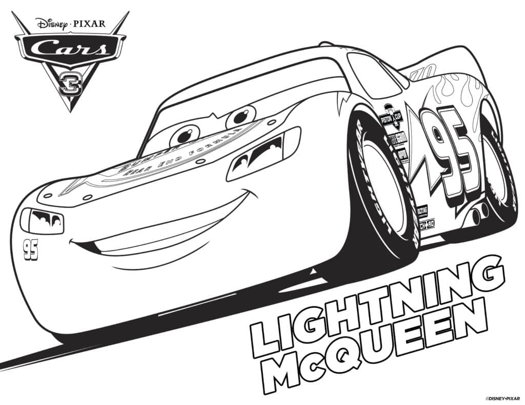 Lightning McQueen Coloring Page