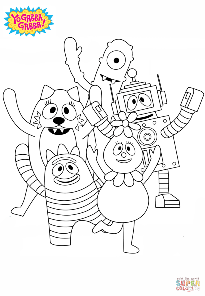 Yo Gabba Gabba Coloring Pages Templates